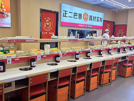 旋转小火锅店店面空间的布局